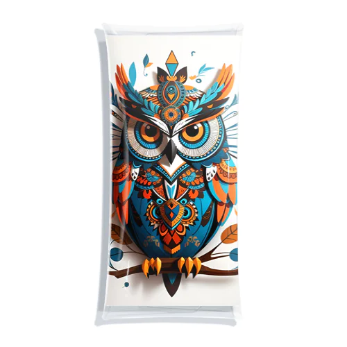 Owl that brings happiness（幸せを呼ぶフクロウ） Clear Multipurpose Case