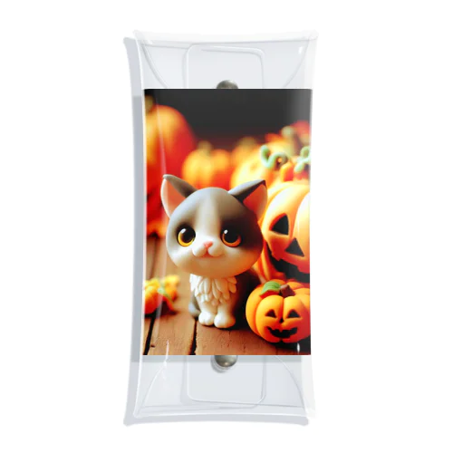 ハロウィン🎃にゃんこ Clear Multipurpose Case