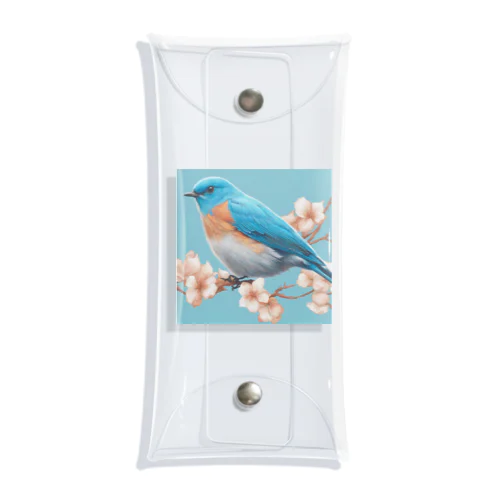 beautiful blue bird Clear Multipurpose Case