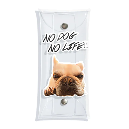 NO DOG NO LIFE!!フレンチブルドッグ 투명 동전 지갑