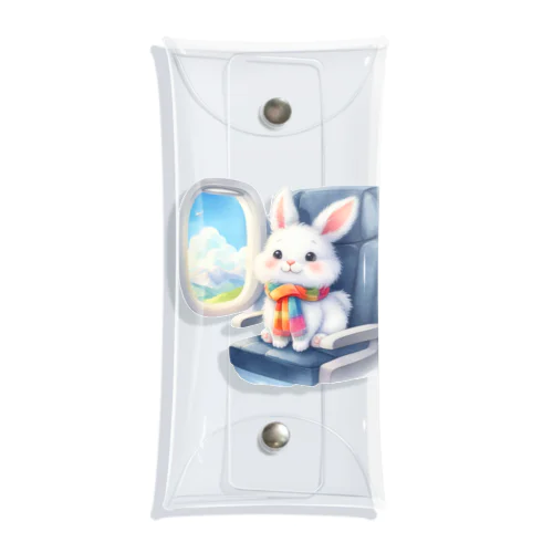 Sitting rabbit（座るウサギ） Clear Multipurpose Case