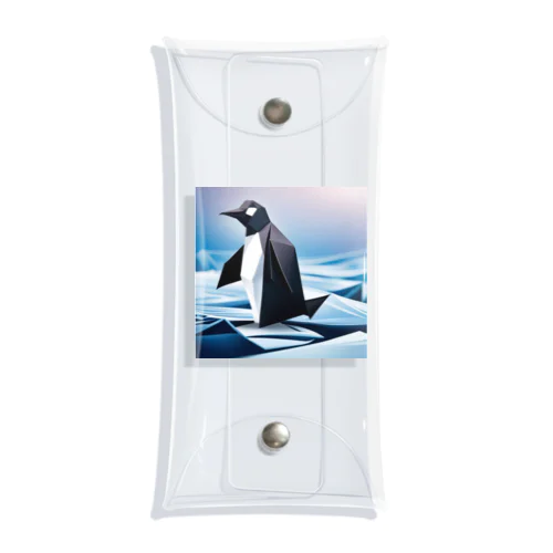 ペンギン（折り紙風） Clear Multipurpose Case