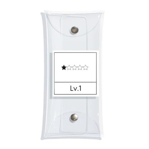 四角におさまるLv.1 Clear Multipurpose Case