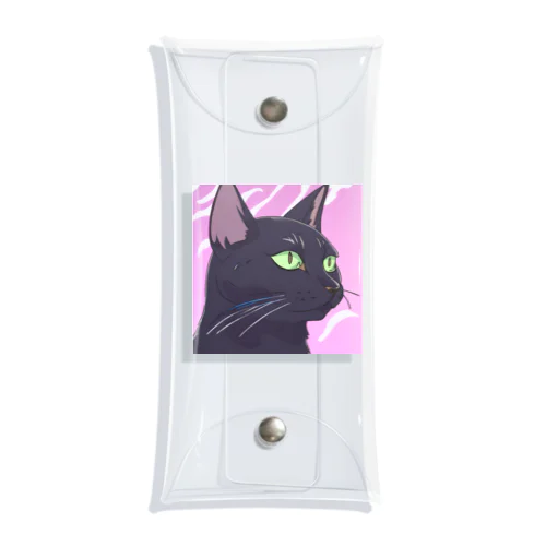 かっこいい黒猫3 Clear Multipurpose Case