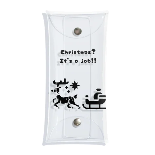 「クリスマス？ 仕事だよ！！」 Clear Multipurpose Case