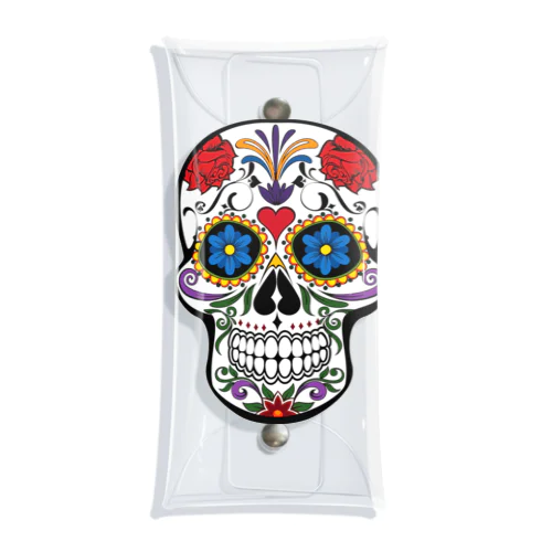 Colorful Skull   カラフル な スカル. はでな 頭蓋骨 Clear Multipurpose Case