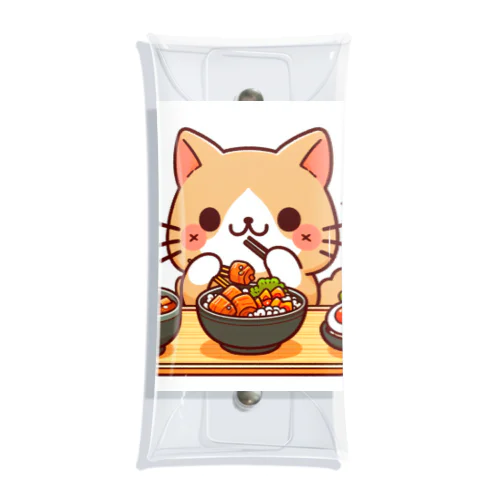 ☆食いしん坊にゃんこ☆ Clear Multipurpose Case