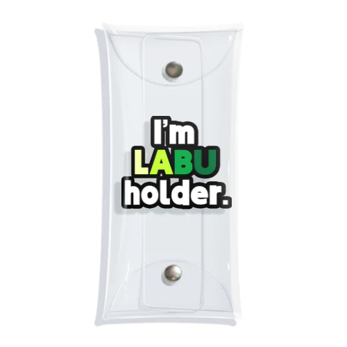 I'm LABU holder. クリアマルチケース