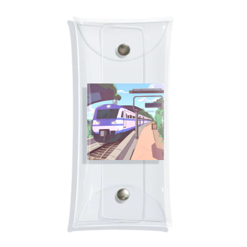 軽快で洗練されたモダン鉄道 Clear Multipurpose Case