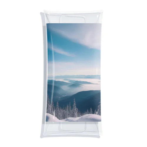 青空と山の風景 Clear Multipurpose Case