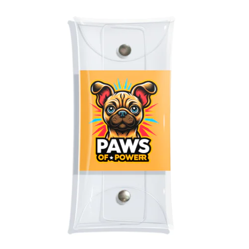 パグチワワ「Paws of Power」 Clear Multipurpose Case