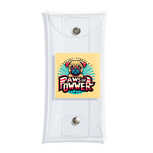 パグチワワ「Paws of Power」 クリアマルチケース