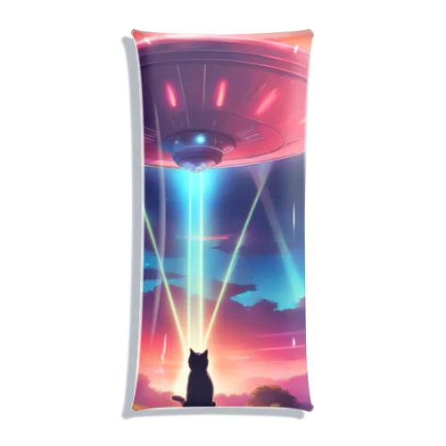 UFOに遭遇!? 不思議な猫のキャトルミューティレーション！👽🐱✨ Clear Multipurpose Case