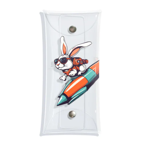 ロケットうさぎ　ミッション遂行 Clear Multipurpose Case