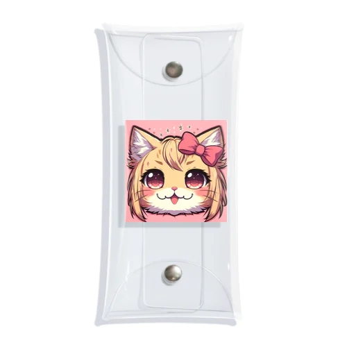 キュンキュンする猫 Clear Multipurpose Case