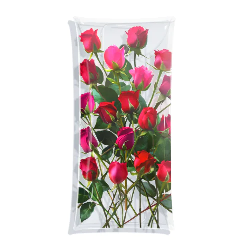 Redpink 26 Roses Clear Multipurpose Case