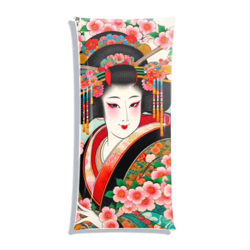 浮世絵 花魁と桜 Ukiyoe Oiran and Cherry Blossoms [UOS-DL-SR001-0006] Clear Multipurpose Case