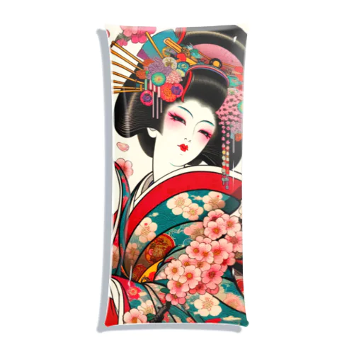 浮世絵 花魁と桜 Ukiyoe Oiran and Cherry Blossoms [UOS-DL-SR001-0010] Clear Multipurpose Case