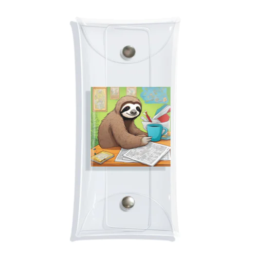 "A Sloth Trying Various Things"  Clear Multipurpose Case