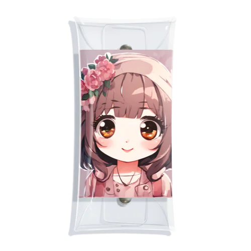 かわいい女の子 Clear Multipurpose Case