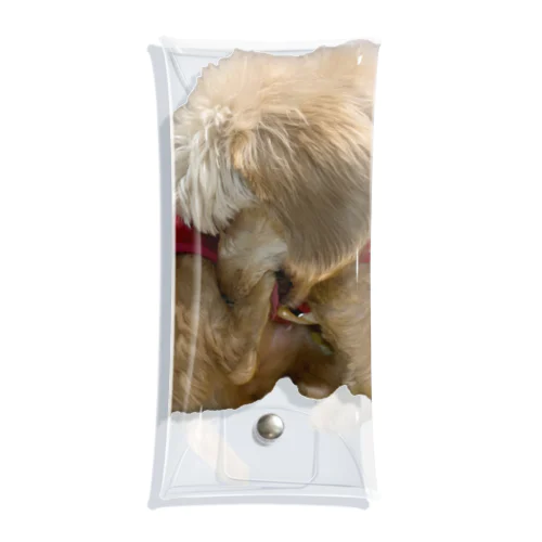 犬　ガジガジ Clear Multipurpose Case