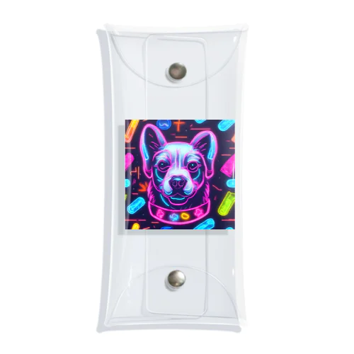 neon dog Clear Multipurpose Case