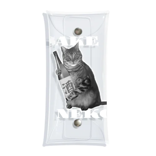 SAKE NEKO（白） Clear Multipurpose Case