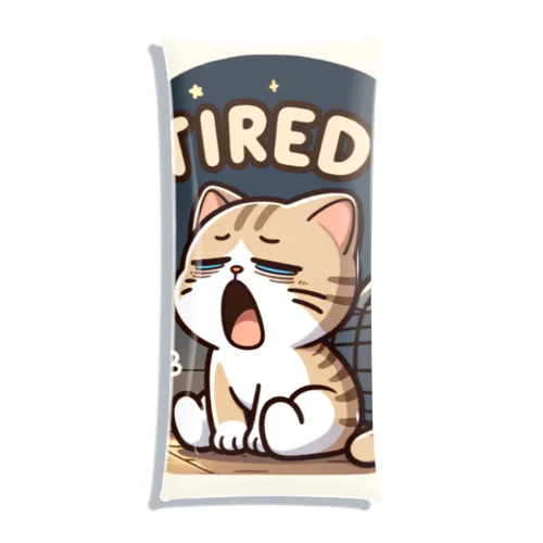 Tired cat7 투명 동전 지갑