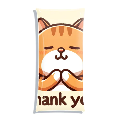 ねこねこ表情パレード'Thank You' クリアマルチケース