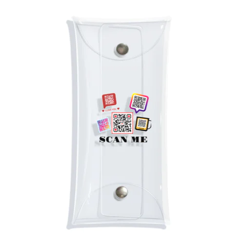 SCAN ME いっぱいのQRコード Clear Multipurpose Case