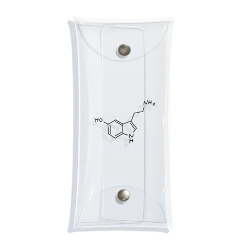 精神安定 セロトニン（ブラック）Serotonin（Black） Clear Multipurpose Case