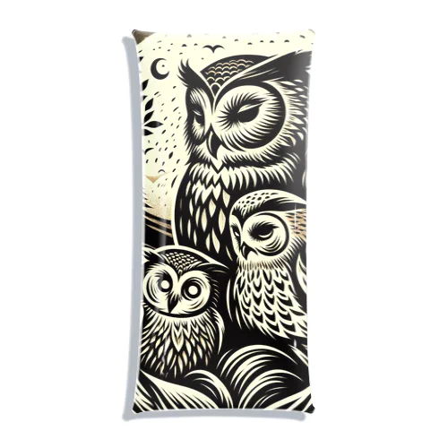 Owls' Embrace under the Moonlit Sky Clear Multipurpose Case