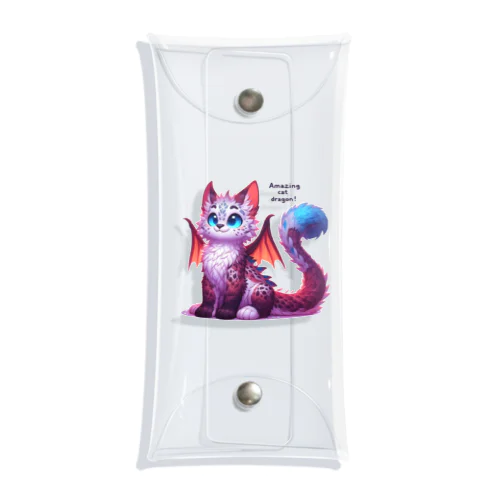 おすまし！ 猫ドラゴン 背景透過ver Clear Multipurpose Case