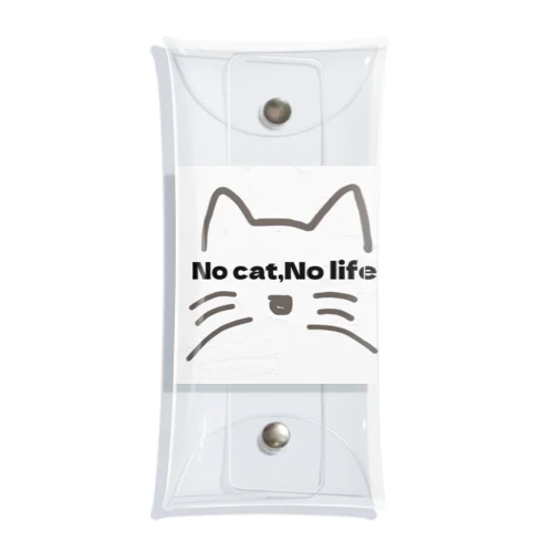 No cat,No life🤍 クリアマルチケース