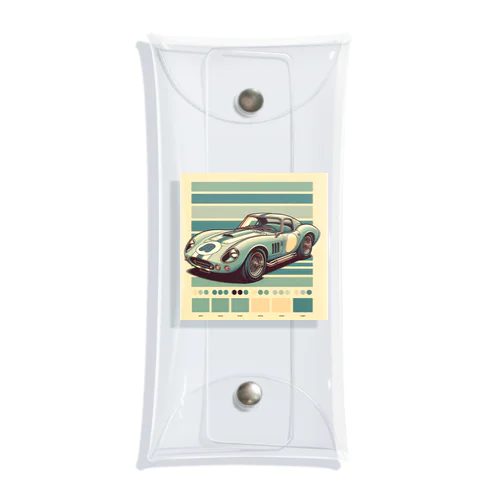 レトロなスポーツカー Clear Multipurpose Case