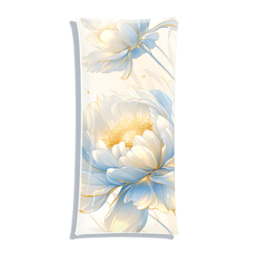 Lucky Flower Silver Blue Clear Multipurpose Case