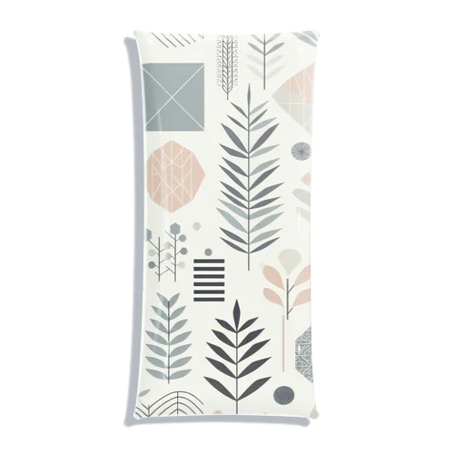 Scandinavian Pattern_Leaves Clear Multipurpose Case