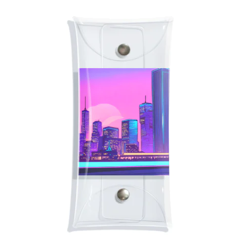 ネオンカラーで輝く都市3 Clear Multipurpose Case