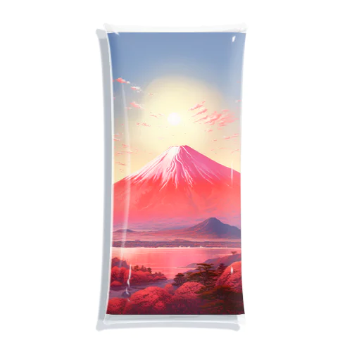 赤富士希望の印　なでしこ1478 クリアマルチケース