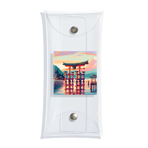 厳島神社（pixel art） Clear Multipurpose Case