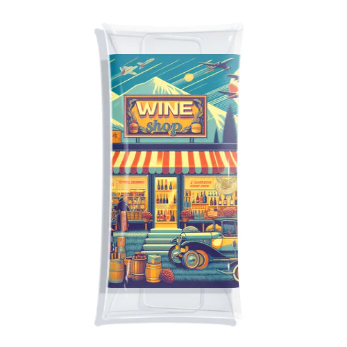 Retro Snow Mountain Wine Clear Multipurpose Case