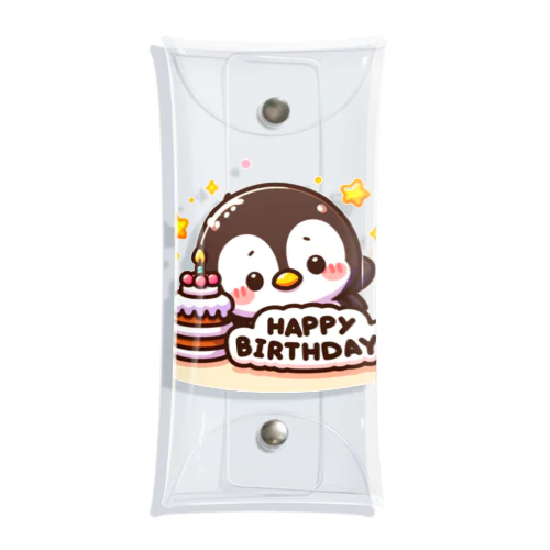 happybirthday　penguin クリアマルチケース