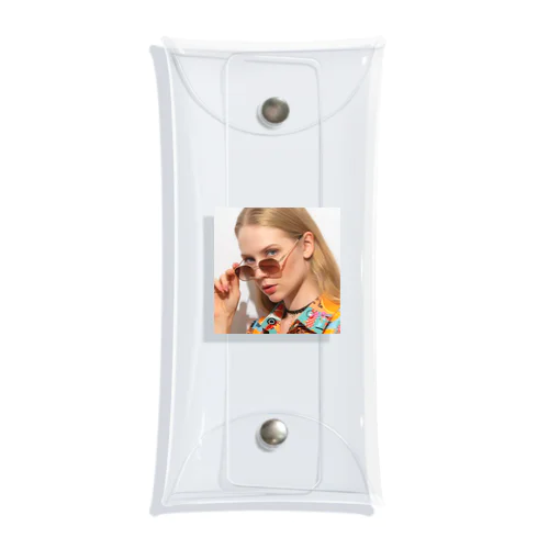 Metal Frame Uv400 Gradient Lens Fashion Sun Glasses Square Retro Shades Vintage Women Persol クリアマルチケース