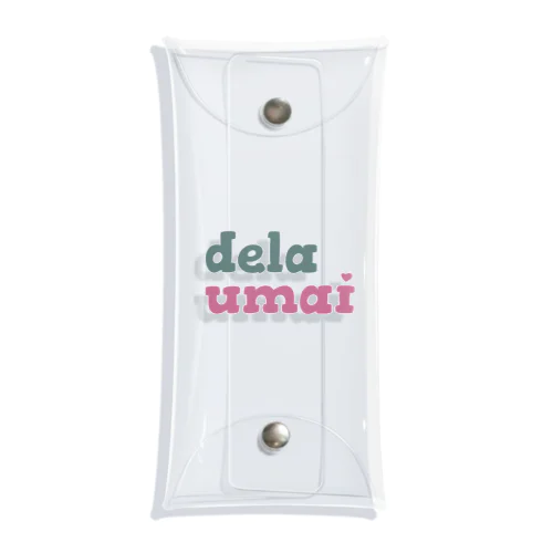 dela umai ロゴ Clear Multipurpose Case