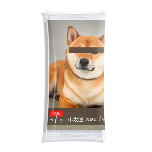 柴犬容疑者 Clear Multipurpose Case