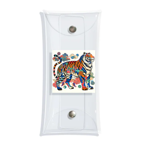 浮世絵風　虎（威風堂々）"Ukiyo-e Style: Majestic Tiger" "浮世绘风格：威风凛凛的虎" Clear Multipurpose Case