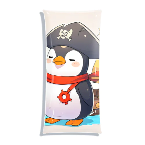 おもちゃの海賊船に乗ったかわいいペンギン Clear Multipurpose Case