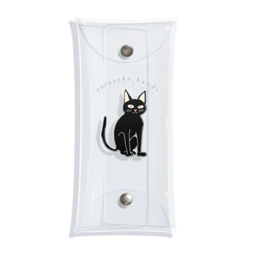 とらねこはんず_黒猫 Clear Multipurpose Case