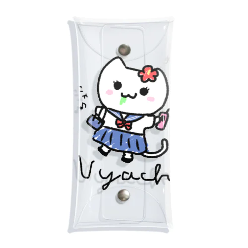 JKにゃー子 Clear Multipurpose Case