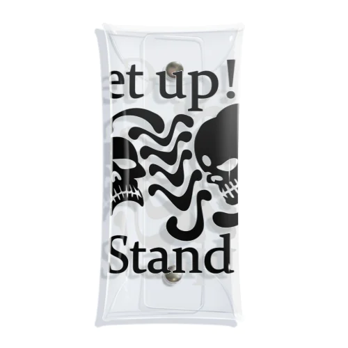 Get Up! Stand Up!(黒) Clear Multipurpose Case